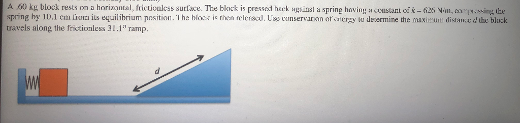 Solved A Kg Block Rests On A Horizontal Frictionless Chegg