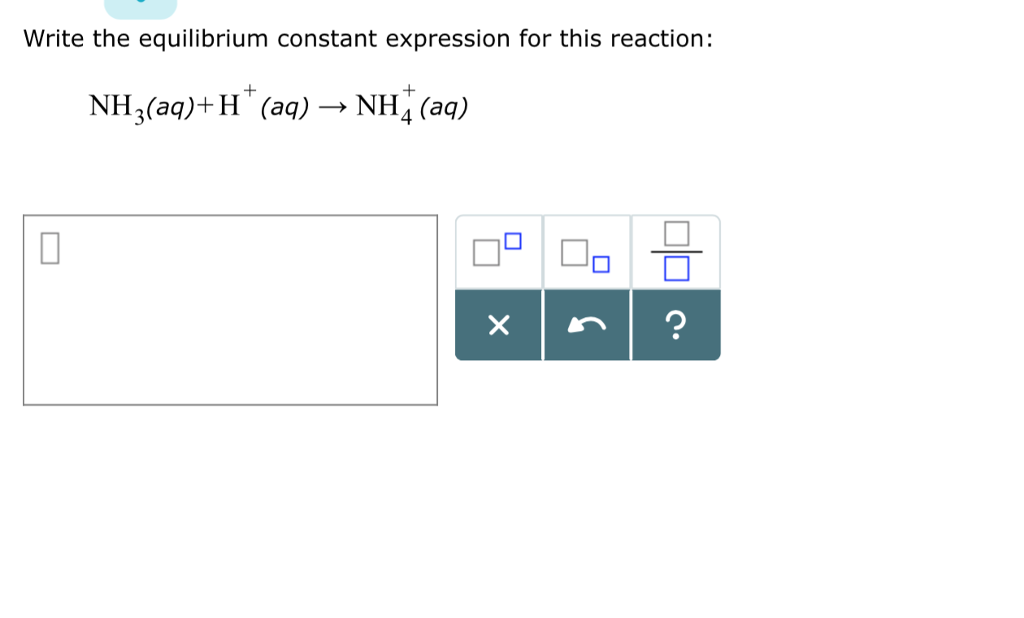 Solved Write The Equilibrium Constant Expression For This Chegg