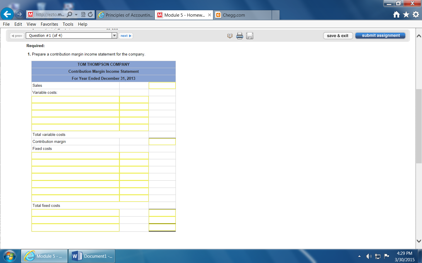 I need help on accounting homework