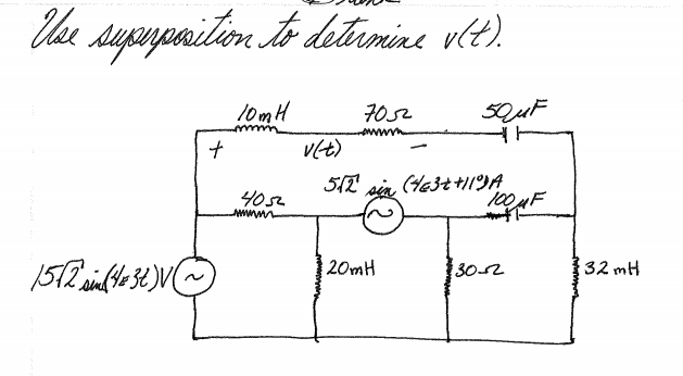Solved Use Superposition To Determine V T Chegg