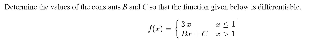 Solved Determine The Values Of The Constants B And C So That Chegg