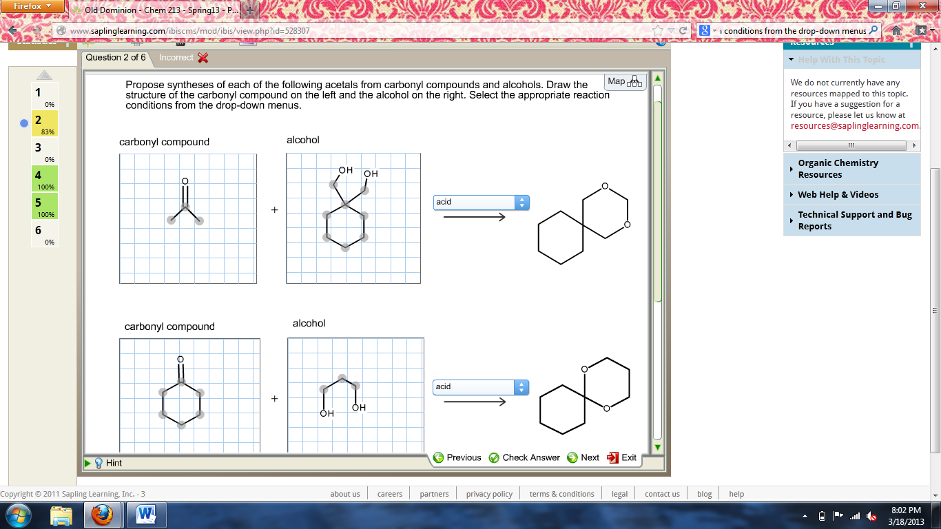 Solved: Propose Syntheses Of Each Of The Following Acetals... | Chegg.com