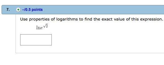 Solved Use Properties Of Logarithms To Find The Exact Value Chegg