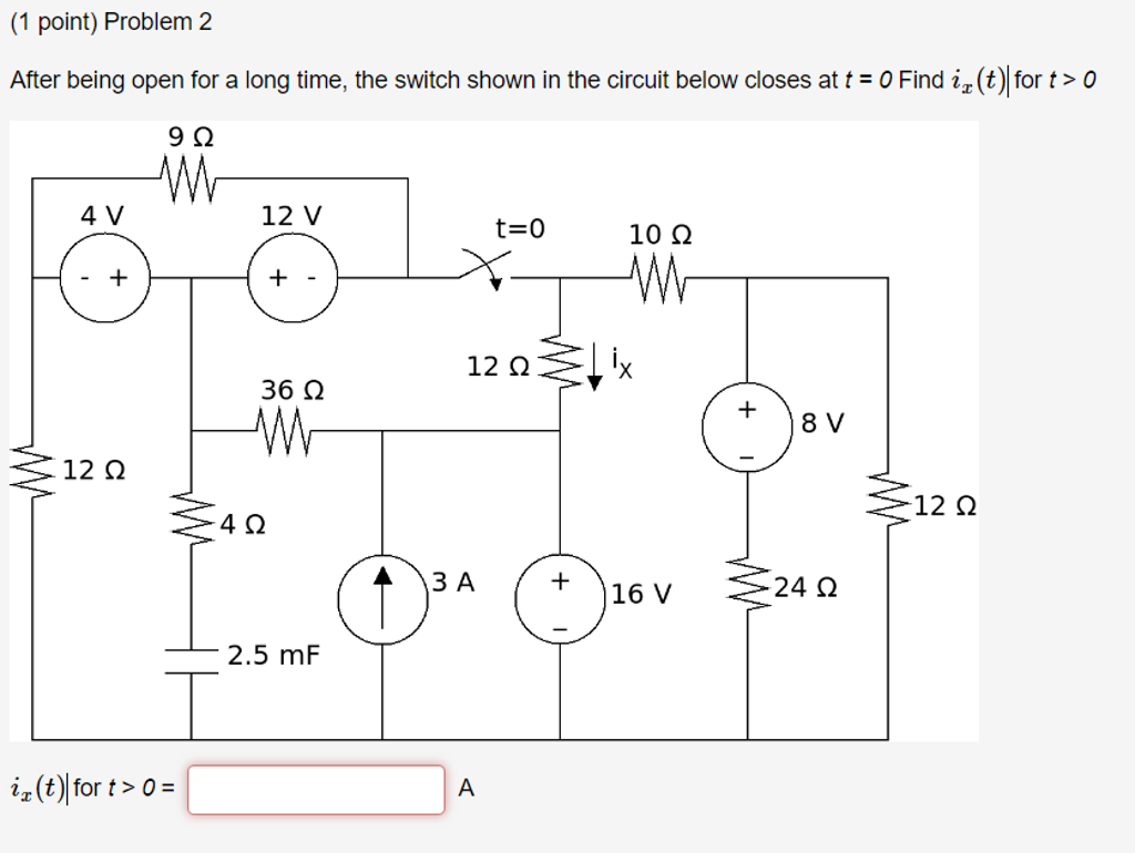 Solved After Being Open For Along Time The Switch Shown In Chegg