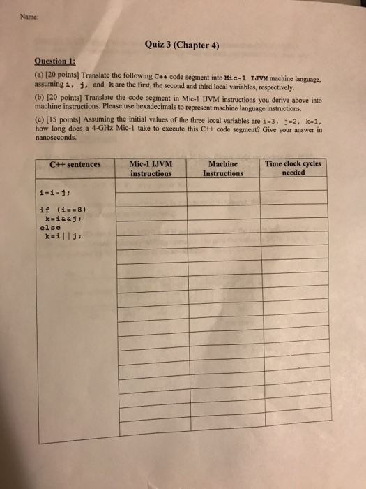 Solved Translate The Following C Code Segment Into Mic 1 Chegg