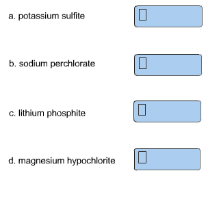 Solved Potassium Sulfite Sodium Perchlorate Lithium Chegg