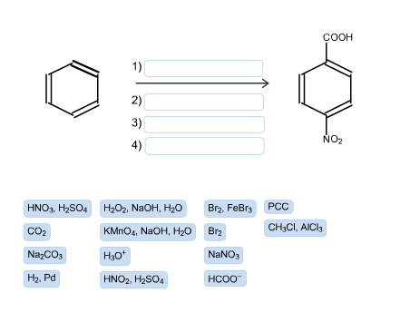 Solved Cooh No Hno H So H Naoh H Brz Febr Chegg