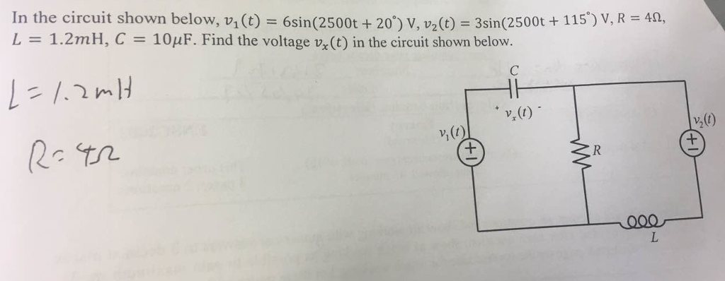 Solved In The Circuit Shown Below Upsilon T Sin T Chegg