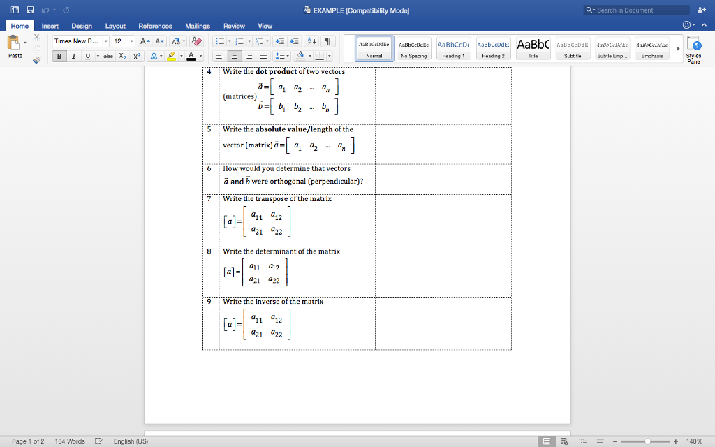 Solved ExAMPLE Compatibility Model Insert Design Layout Chegg