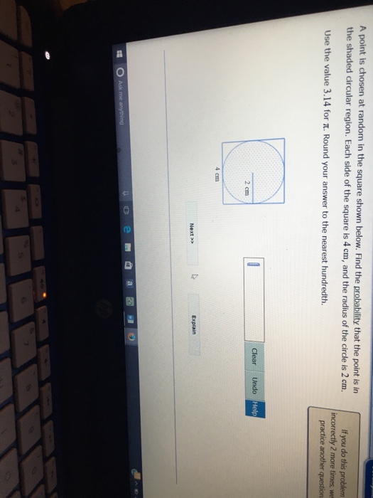 Solved A Point Is Chosen At Random In The Square Shown Chegg