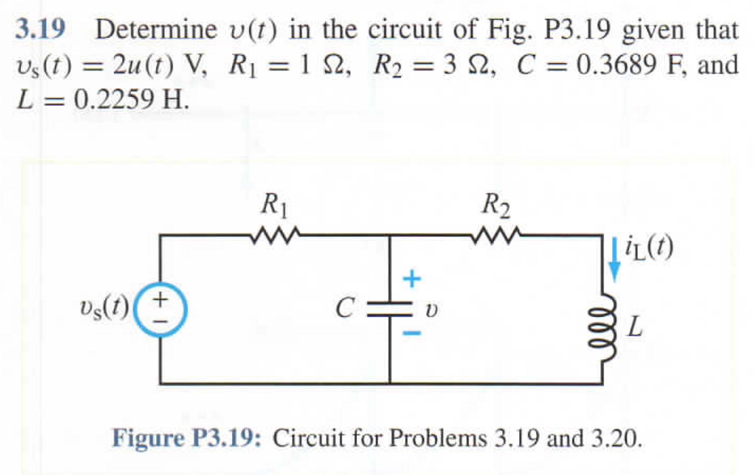 Solved Determine Upsilon T In The Circuit Of Fig P3 19 Chegg