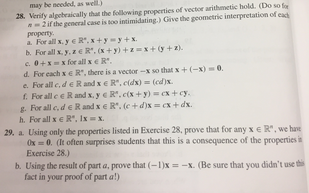 Solved Verify algebraically that the following properties | Chegg.com
