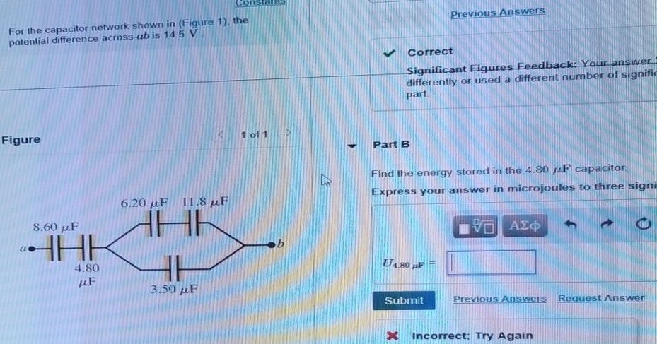 Solved For The Capacitor Network Shown In Figure 1 The Chegg