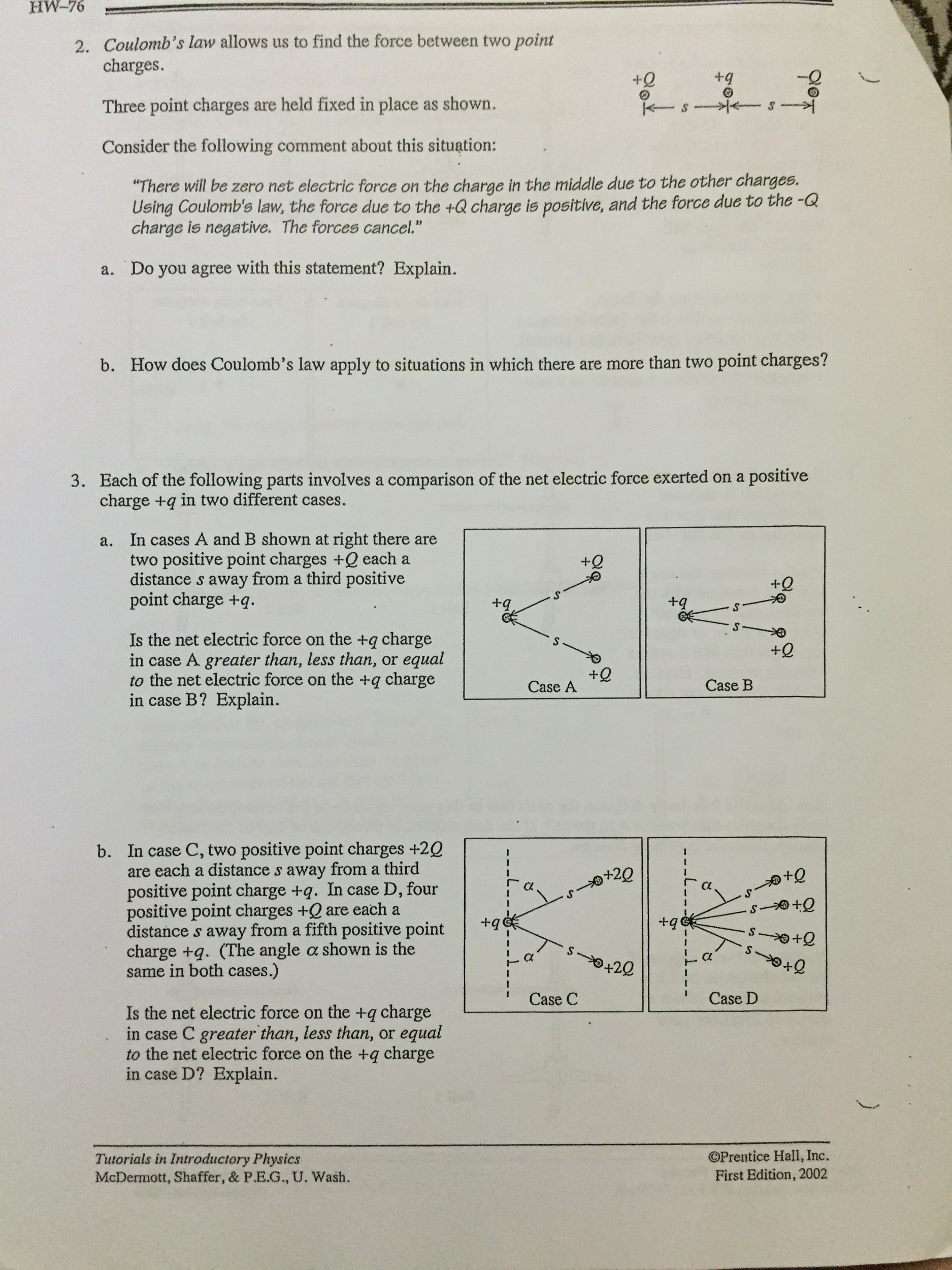 Physics tutorial homework answers