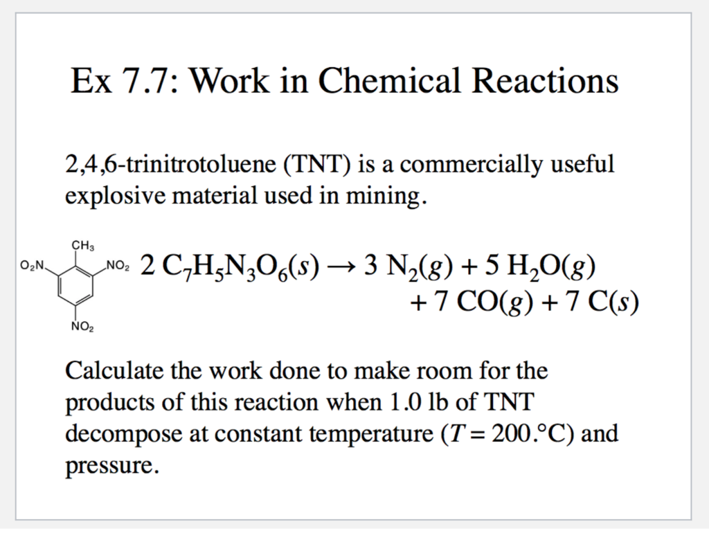 Solved Ex 7 7 Work In Chemical Reactions Chegg