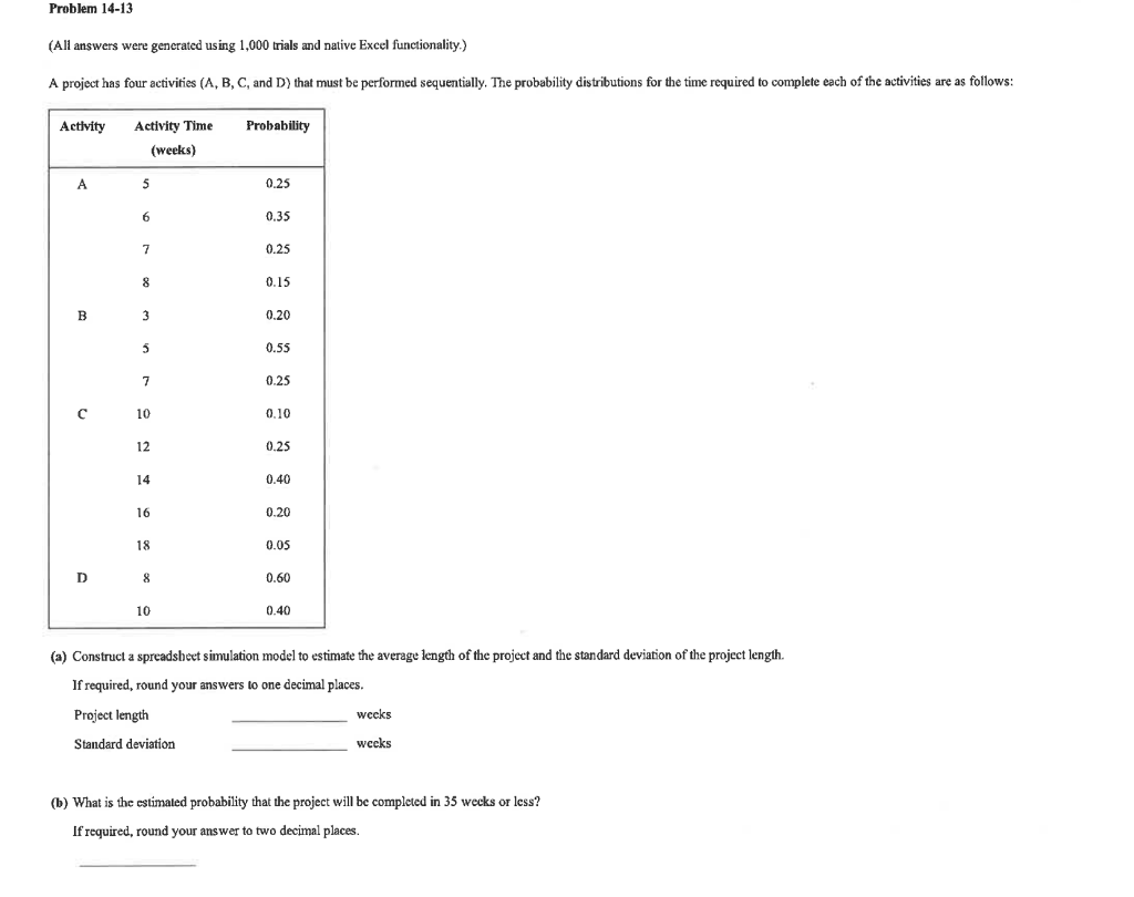 Solved All Answers Were Generated Using 1 000 Trials And Chegg