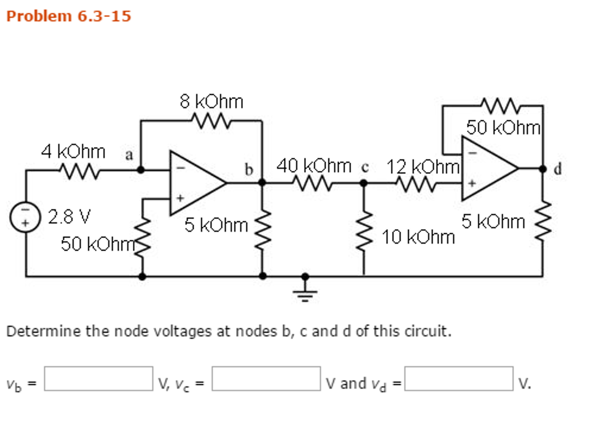 Solved Determine The Node Voltages At Nodes B C And D Of Chegg