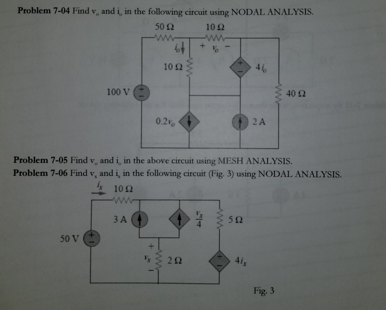 Solved Problem Find V And I In The Following Circuit Chegg