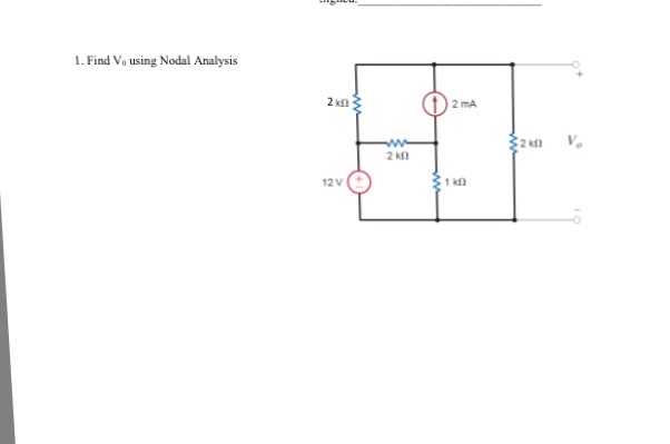 Solved Find V 0 Using Nodal Analysis Chegg