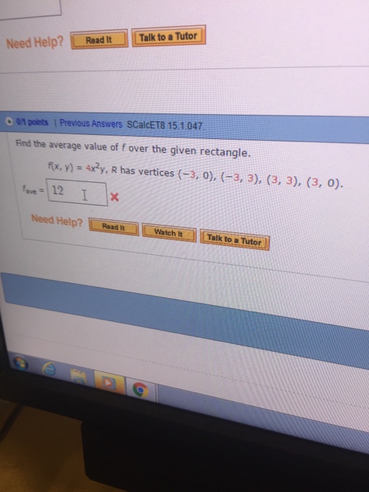 Solved Find The Average Value Of F Over The Given Rectangle Chegg