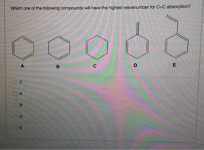 Solved Which One Of The Following Compounds Will Have The Chegg