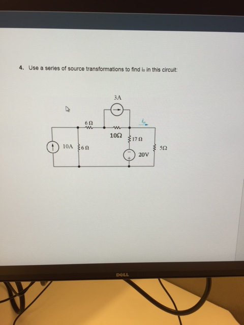 Solved 4 Use A Series Of Source Transformations To Find Io Chegg