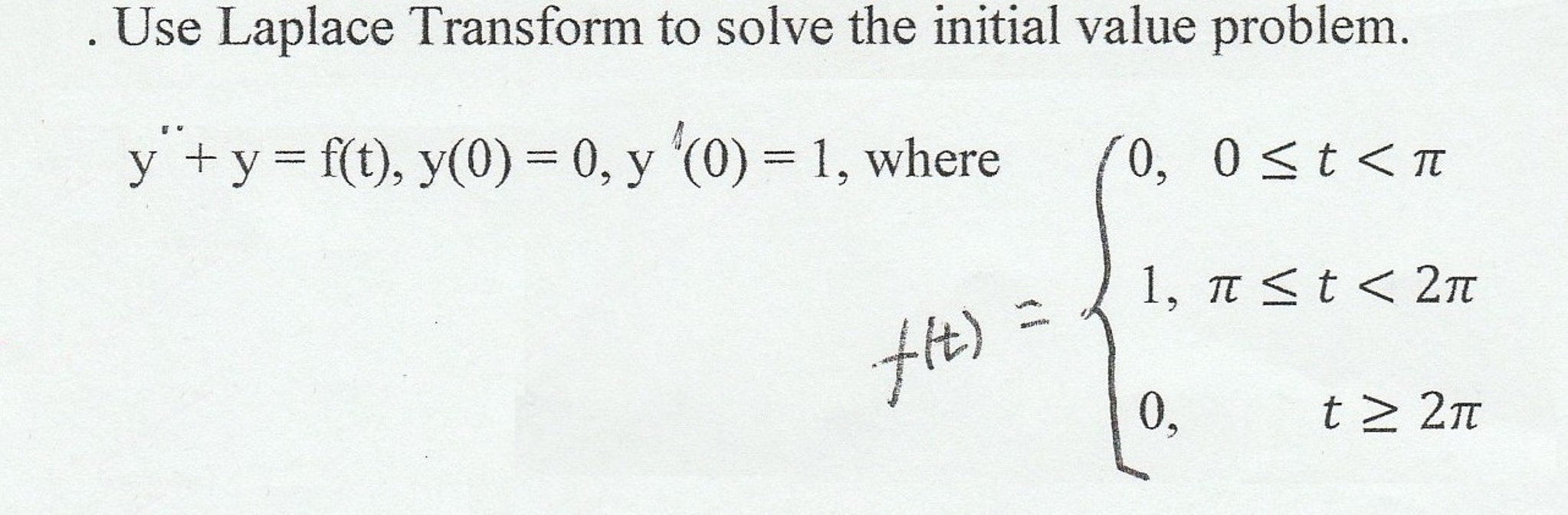 Solved Use Laplace Transform To Solve The Initial Value Chegg