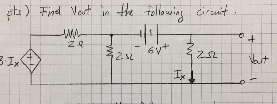 Solved Find V Out In The Following Circuit Chegg