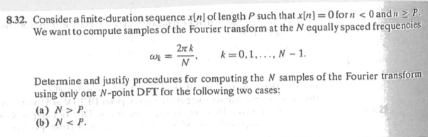 Solved 8 32 Consider A Finite Duration Sequence X N Of Chegg