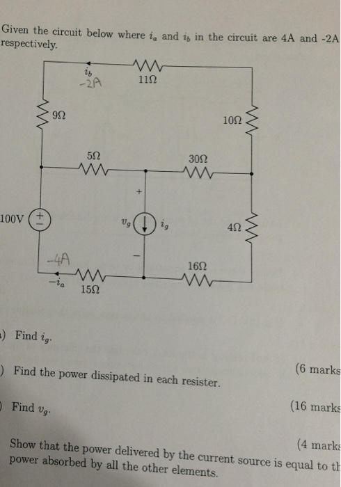 Given The Following Resistive Circuit Complete The Chegg