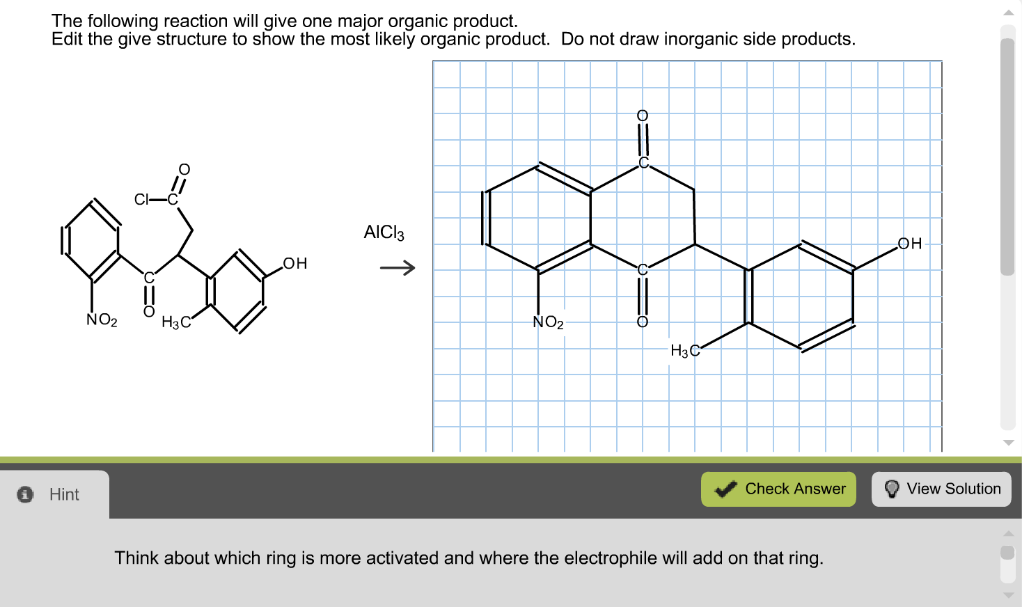 Solved The Following Reaction Will Give One Major Organic Chegg