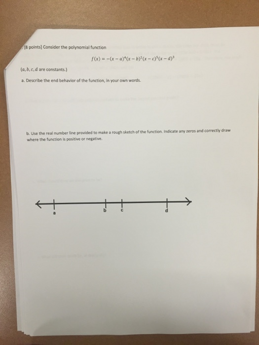 Solved Consider The Polynomial Function F X X A Chegg