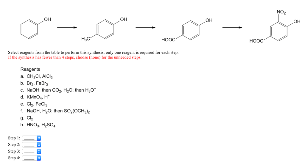 Solved Select Reagents From The Table To Perform This Chegg