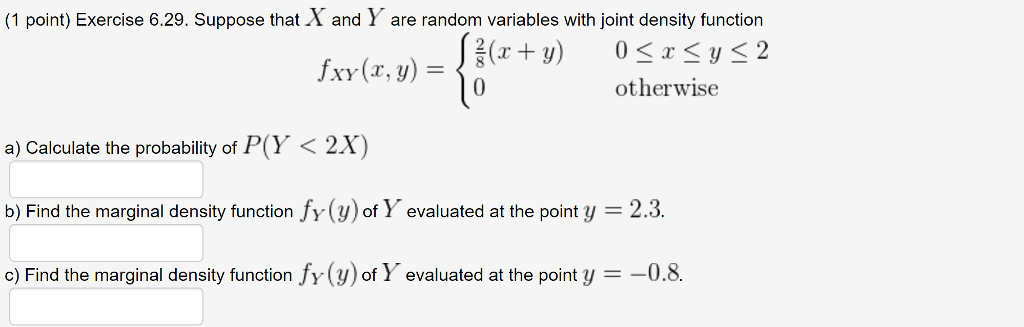 Solved Suppose That X And Y Are Random Variables With Joint Chegg