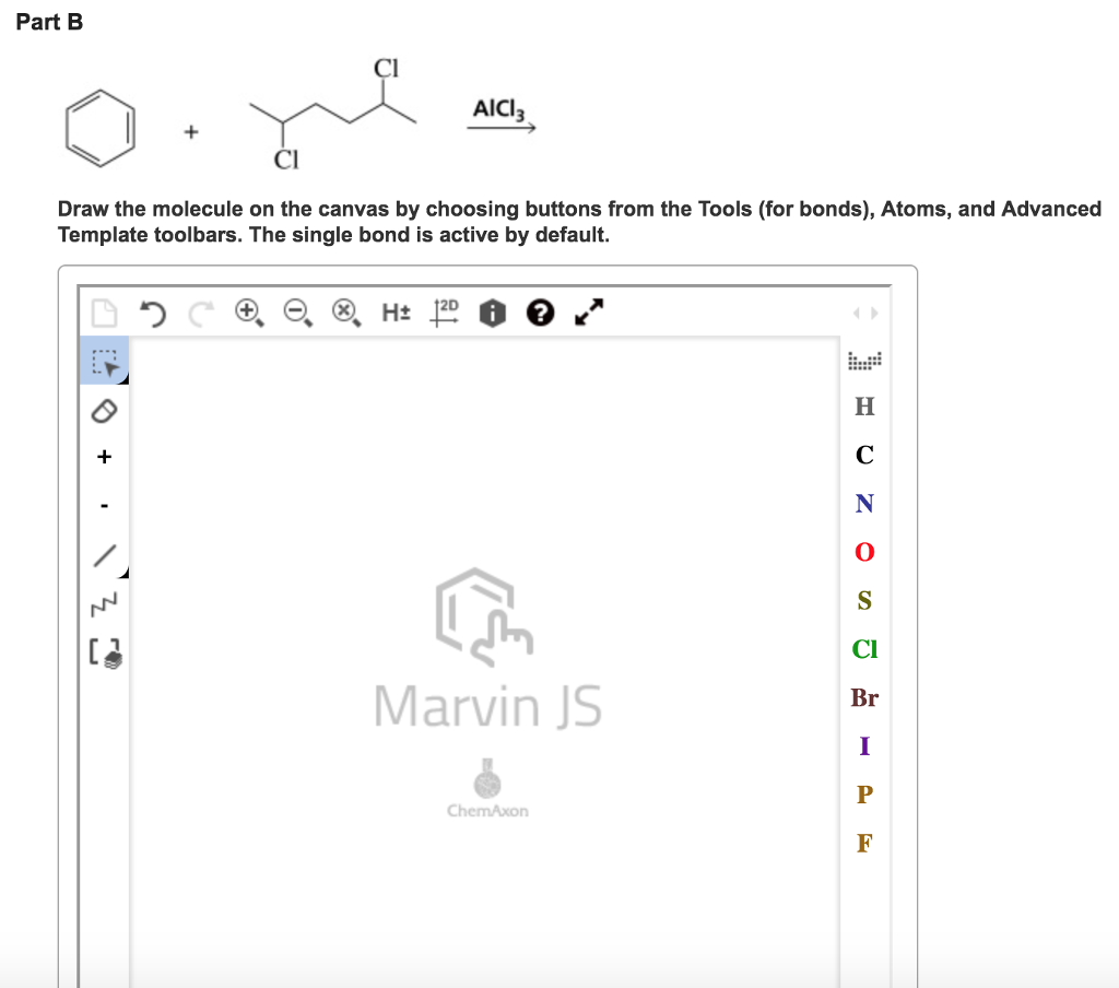 Solved Part B Ci Ci Draw The Molecule On The Canvas By Chegg