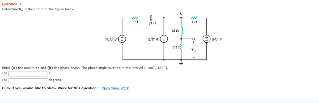 Solved Determine V O In The Circuit In The Figure Below Chegg