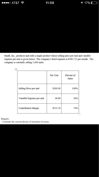 Solved Smith Inc Produces And Sells A Single Product Chegg