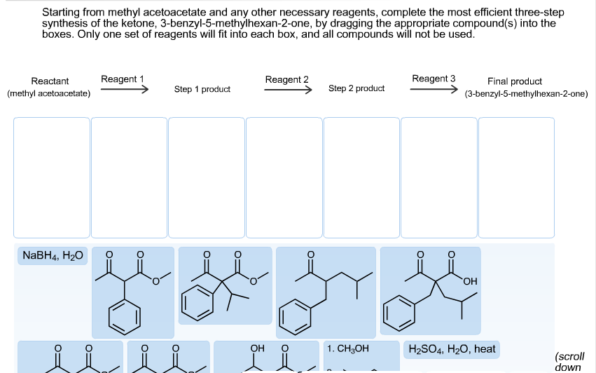 Methyl Acetoacetate To 3 Benzyl 5 Methyl Hexan 2 One