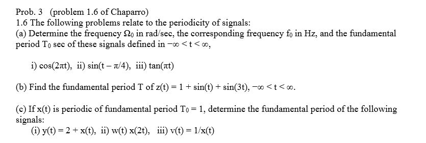 Solved The Following Problems Relate To The Periodicity Of Chegg