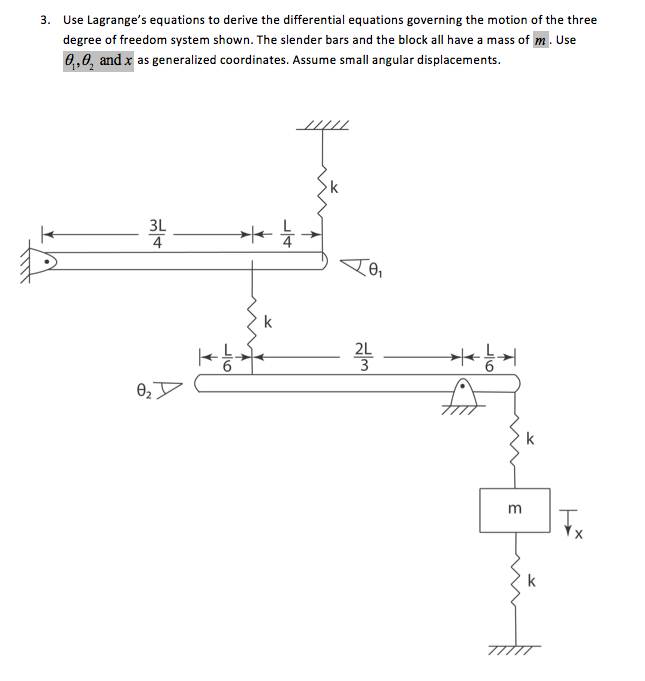 Solved Use Lagrange S Equations To Derive The Differential Chegg