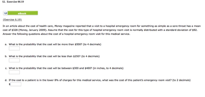 Solved In An Article About The Cost Of Health Care Money Chegg