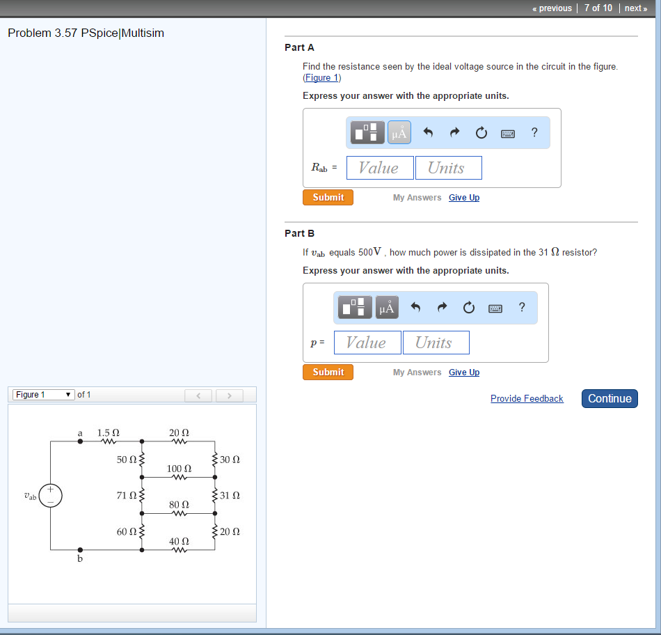 Solved Part Afind The Resistance Seen By The Ideal Voltage Chegg