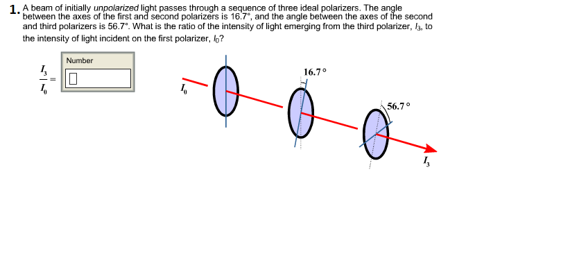 Solved 1 A Beam Of Initially Unpolarized Light Passes Chegg