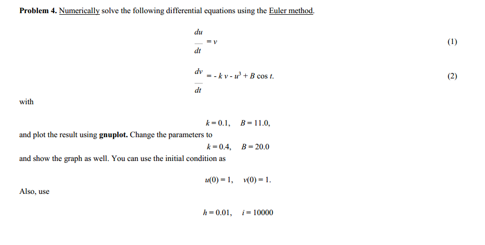 Partial differential equation homework solution