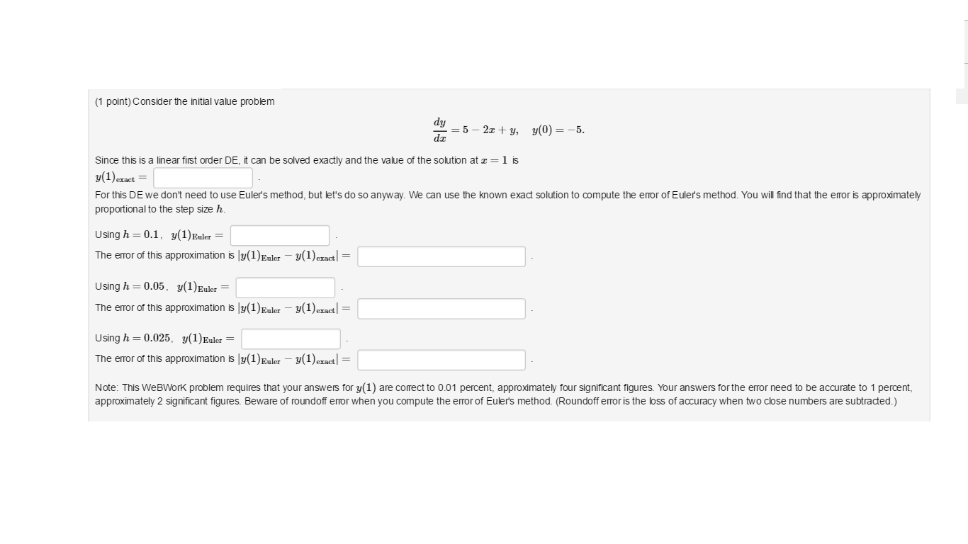 Solved Consider The Initial Value Problem Dy Dt X Chegg