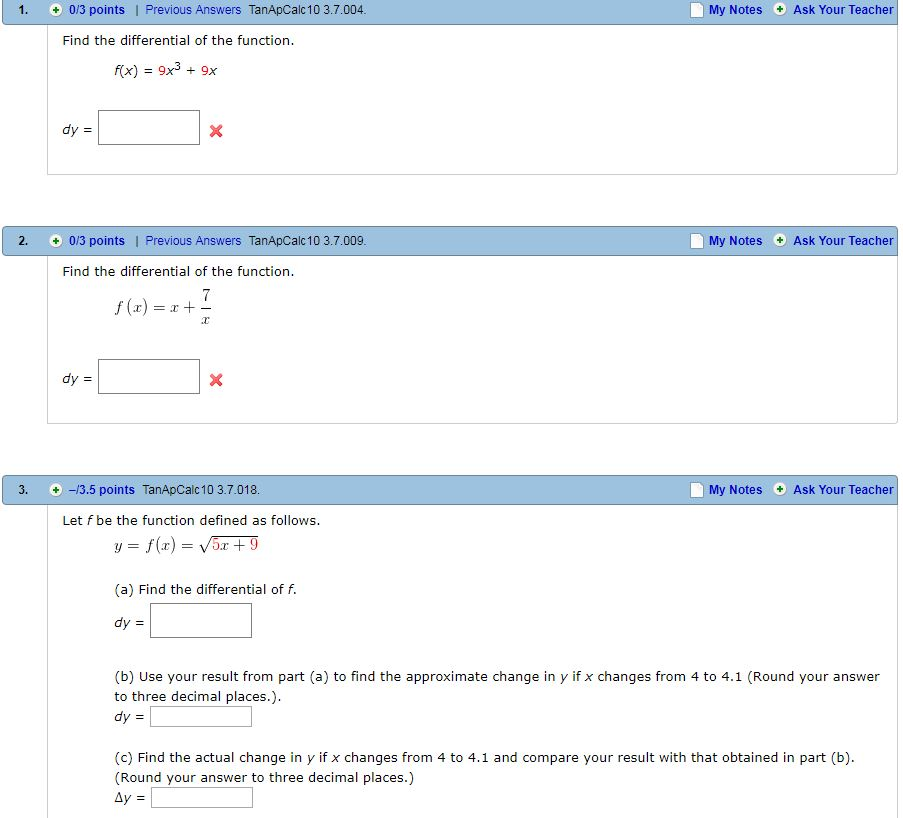 Solved Points I Previous Answers Tanapcalc My Chegg