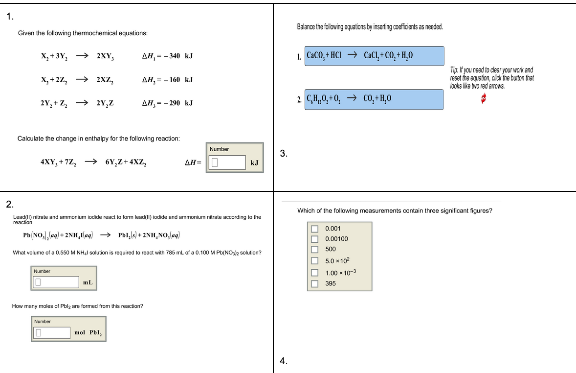 Solved Balance The Following Equations By Inserting Chegg