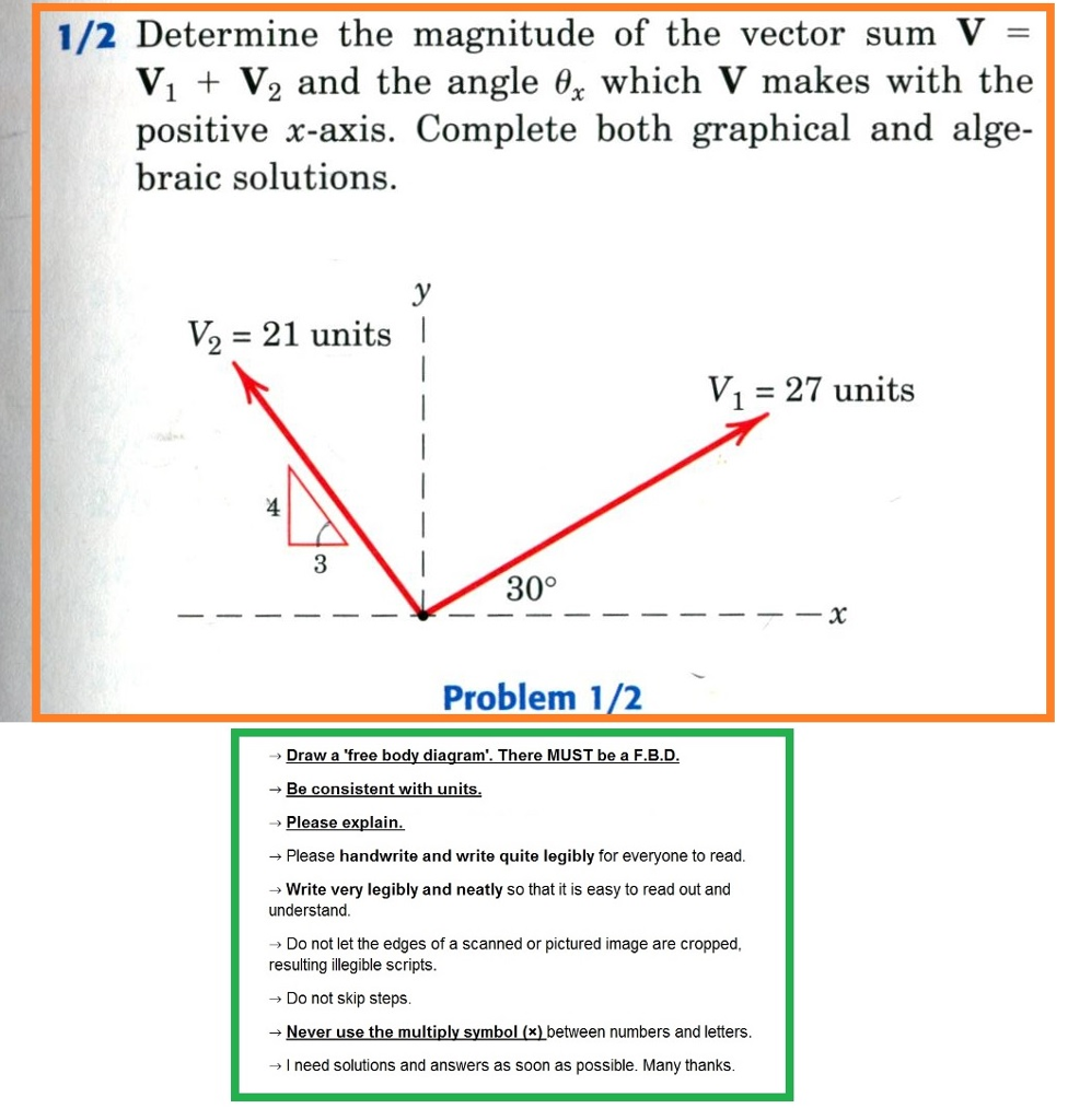 Solved Determine The Magnitude Of The Vector Sum V V Chegg