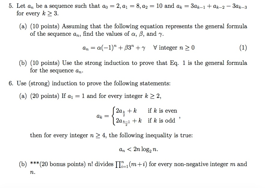 Solved 5 Let An Be A Sequence Such That A0 2 Ai 8 A2 Chegg