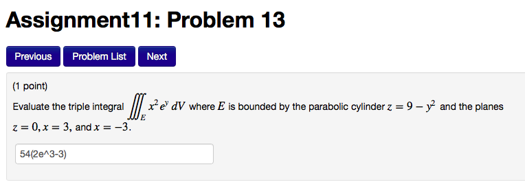 Solved Evaluate The Triple Integral Tripleintegral E X 2 E Y Chegg